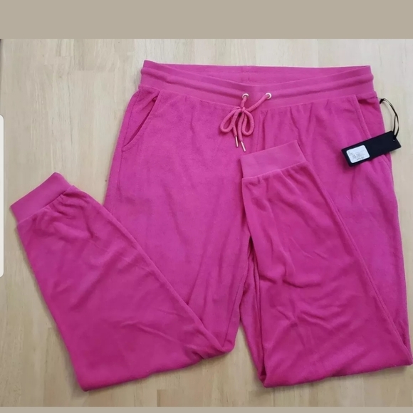 Bebe Sport Womens Pants 1X Beach Towel Pink Sequin - Picture 3 of 5